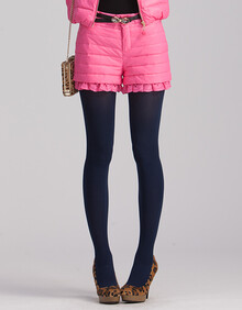 韩版修身<em>羽绒短裤</em> 玫瑰红色 xl怎么样?京东商城