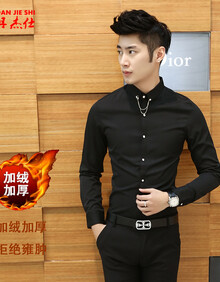 金属装饰黑色 衬衫 男装 服饰内衣 【行情 价格