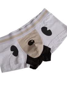 美都啦<em>男士</em>纯棉性感<em>低腰平角内裤</em>时尚<em>卡通</em>小熊