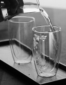 karphome卡普家居 双层耐热不烫手玻璃杯牛奶杯家用办公水杯果汁杯大
