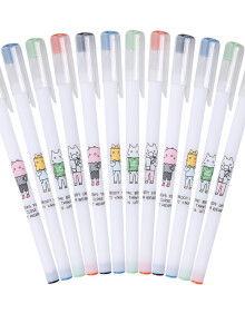 晨光（M&G）中性笔细笔画全针管签字笔水性笔学生裸色系列0.3mm12支黑色 AGPA151212.25