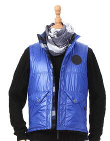 马克华菲官方正品男士亮面两面<em>穿</em>立领<em>棉马甲</em>7