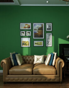 纯色壁纸寝室卧室pvc墙贴防水家具翻新电视背景墙贴纸 深绿色-亚光