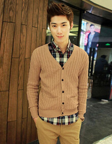 丹杰仕 男士秋冬季针织<em>开衫毛衣男款韩版</em>修身