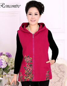 邂逅 <em>中老年</em>背心<em>马甲女春秋</em>款薄外套休闲无袖