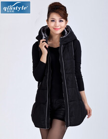 斯黛欧<em>马甲</em>女款 2014秋冬装新款韩版修身中长