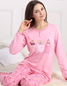 <em>美标</em>秋新款<em>纯棉</em>情侣家居服 <em>长袖睡衣</em>套装MB9