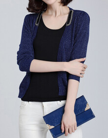 圣哥弟娅2014夏装新款女装<em>针织长袖</em>外套<em>空调</em>