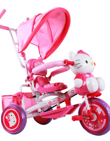 HelloKitty儿童三轮车 音乐卡通脚踏车 凯蒂猫折