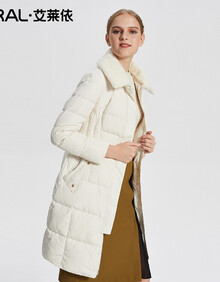 艾莱依羽绒服女款中长款