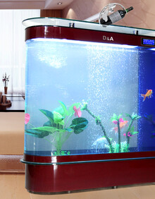 德克亚克力超白玻璃鱼缸 生态屏风水族箱 子弹