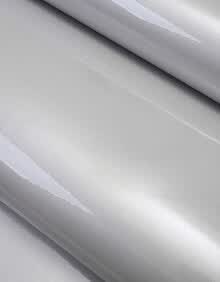 自粘 pvc墙纸防水 加厚墙纸纯白色衣柜门橱柜 防油 珠光烤漆 银色 122