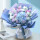 蓝绣球玫瑰欧式经典花束
