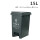 15L分类可拼接桶灰黑色(干垃圾)