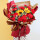 19朵红色康乃馨向日葵花束