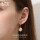 棕-珍珠耳环（约12mm）-耳钩版