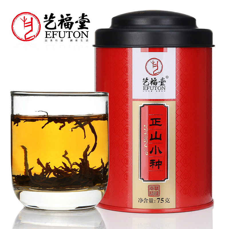 艺福堂茶叶 红茶 正山小种红茶 武夷山桐木关红茶叶75g/罐【支持货到