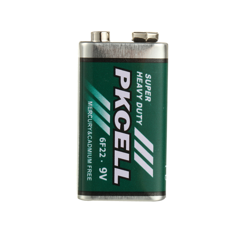 比苛(pkcell)9v方块电池6f22 九伏方形一次性话筒碳性叠层干电池(1节)