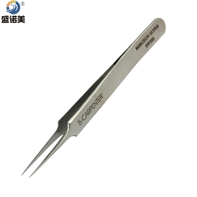 盛诺美 bergeon 6671-5尖镊子游丝镊子防磁镊子实验室