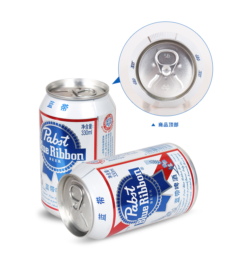 blue ribbon/蓝带啤酒经典11度330ml/听国产鲜黄啤酒小罐装整箱 330ml