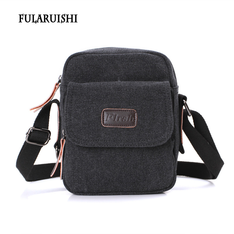 弗拉瑞诗(fularuishi)品牌帆布包 时尚休闲夏季小背包 男士单肩包斜图片