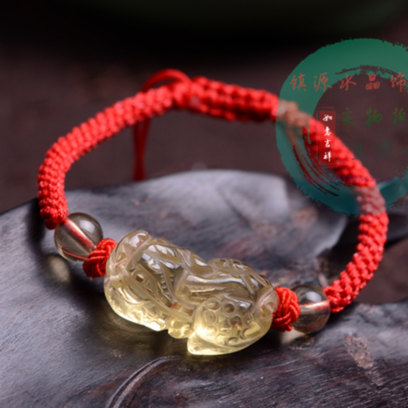 保平安天然鱼精鱼骨红绳手工编织手链脚链-淘宝网