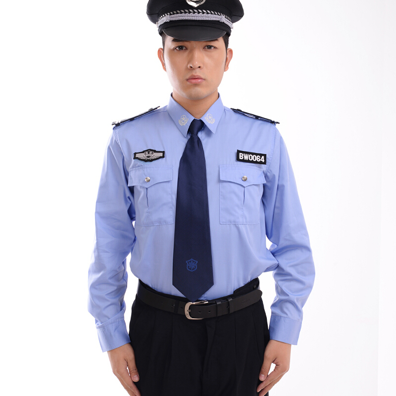 保安制服夏装夏季保安服执勤服保安衬衣夏季长袖工作服工作服上衣