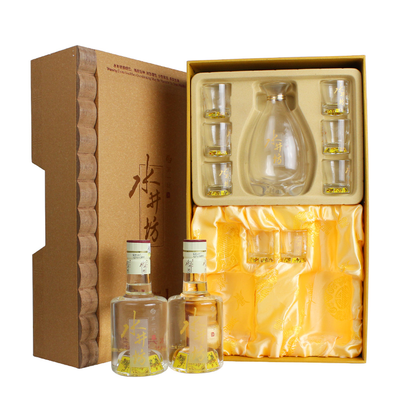 水井坊玻晶礼盒 酒器装 53度 250ml*2瓶 高档白酒礼盒