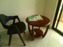 香木语 实木餐椅休闲椅咖啡椅现代简约家用布艺休闲椅子办公洽谈椅子 原木咖啡 榉木单把整装发货 实拍图