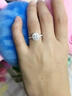 儷萌珠寶 定制白18K金鉆戒鉆石戒指求定結婚鉆石女戒群鑲克拉效果  主鉆30+40分FG色 曬單實(shí)拍圖