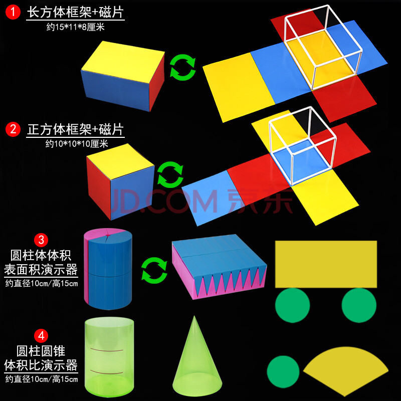 温妤wxpyu圆柱圆锥体体积推导教具学具体积比6六年级圆柱体体积表面积演示器展开面积计算公 正方体长方体 圆柱圆锥 组合套装 图片价格品牌报价 京东