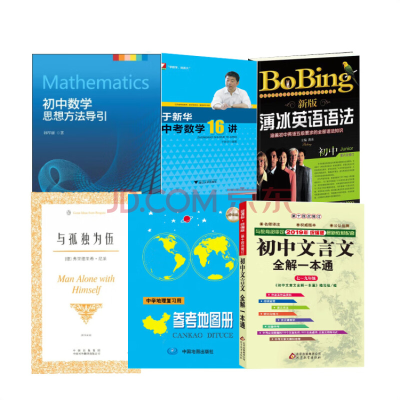 初三必备京东套装6册 数学思维导论 文言文全解 中考数学16讲 与孤独为伍著作 地理复习 英语语法 德 尼采 摘要书评试读 京东图书
