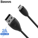 Baseus 2A Cable micro USB Cable de carga y transferencia de datos para Samsung Note 4 Xiaomi Rojo MiHua Wei Qi que carga 1M