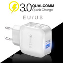 STONEGO Cargador de pared USB QC3.0 Adaptador de viaje portátil Puerto USB de carga rápida Protección contra la sobretensión