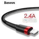 Cable USB del teléfono Baseus para iPhone X 8 7 6 5 6s Carga rápida, 2.4A Cable USB Linghting del cargador rápido para Apple X 8 7P