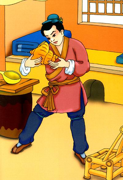 中国传统故事美绘本田螺姑娘中英文双语版