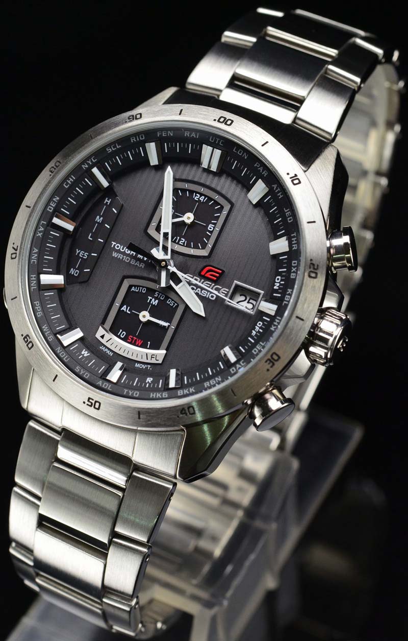 卡西欧 edifice太阳能六局电波智能系统赛车男表eqw-a1110db-1a