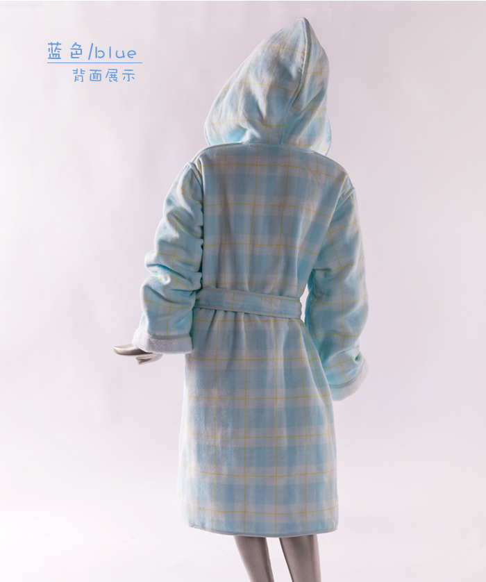 
                                        金号 纯棉儿童浴衣 蓝色 150                