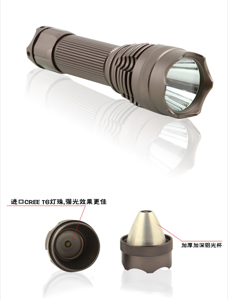 亚马逊应急灯照明LED强光手电筒充电远射防水家用消防手电A26