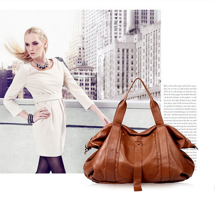 玛迪歌matiko2012年新款欧美休闲真皮羊皮超大容量单肩斜挎包md0072