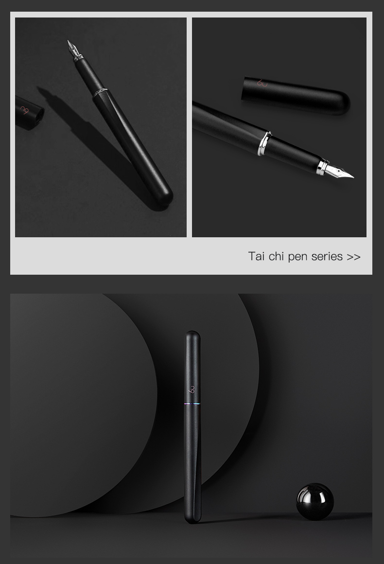 N9 Fountain Pen Taiji Series Xuan Yu Black EF Nib 0.4mm Business Office Birthday Gift Back to School Essential 12