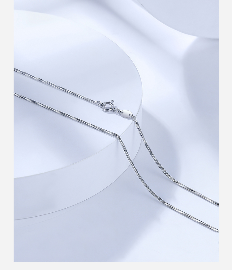 周六福珠宝520礼物鱼骨链pt950白金铂金项链细链女款pt05730842cm约