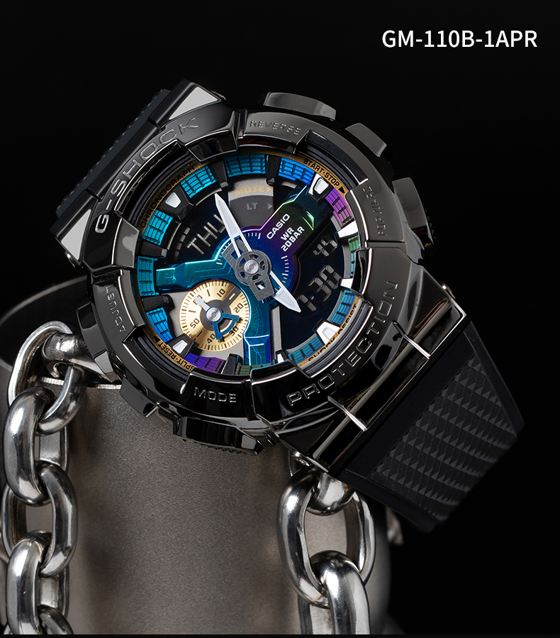 卡西欧(casio)手表男g-shock钢铁之心gm110小钢炮金属时 gm-110-1a