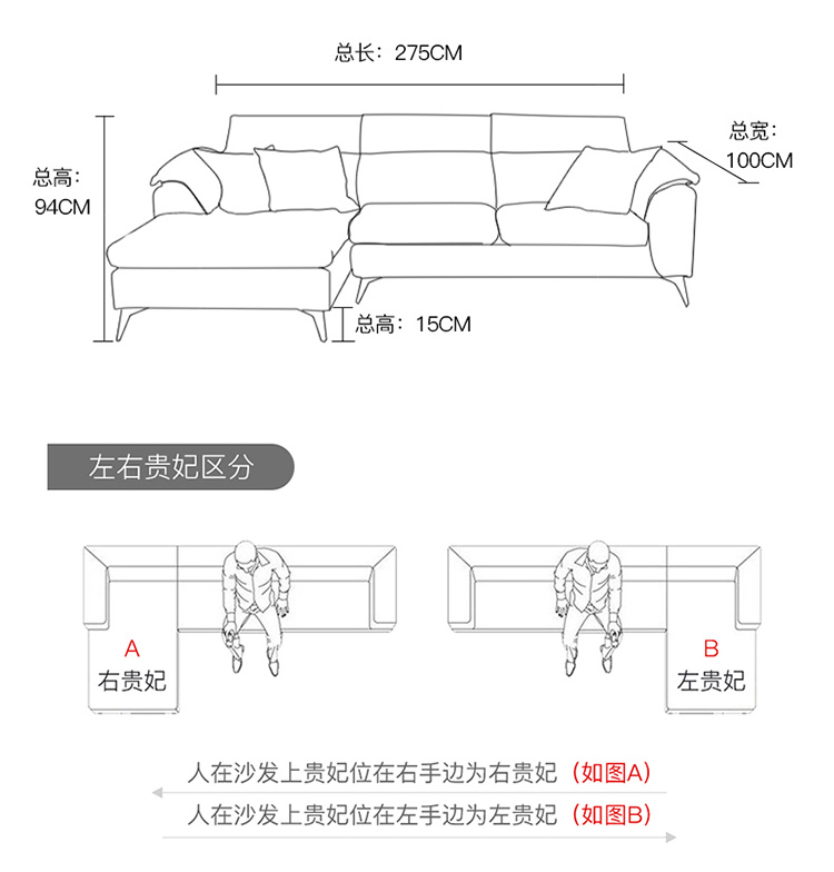 沙发小户型客厅现代高档轻奢单双贵妃茶几组合纳米三防科技布乳胶坐包