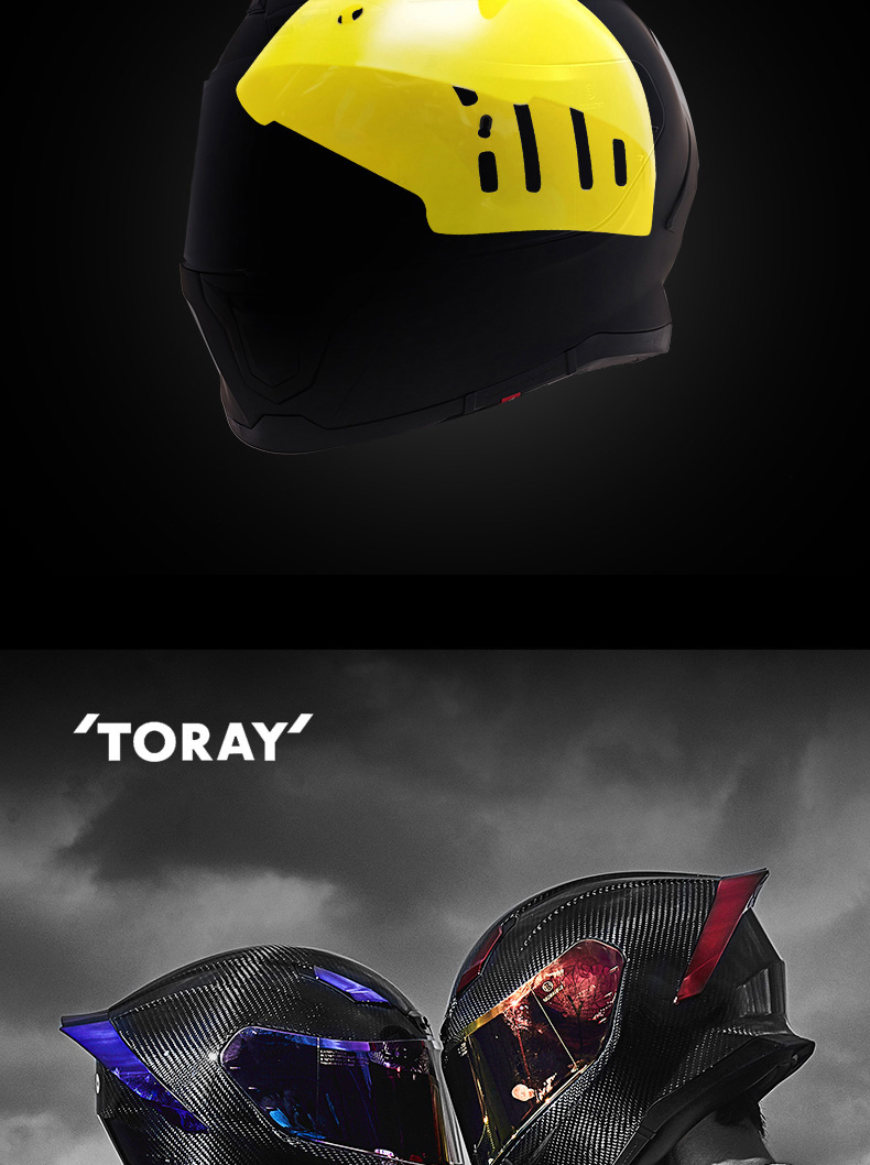 ava闪电官方摩托车头盔男女碳纤维机车冬季防雾全盔四季黑武士大尾翼