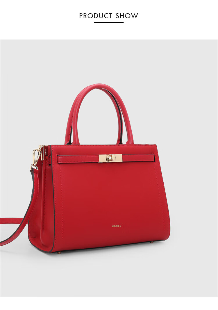 HONGU Women's Handbag, Elegant And Stylish Tote Bag, Cowhide Shoulder Bag with Large Capacity, Suitable for Hand-Holding Or Crossbody Use, Birthday Gift for Girlfriend 10
