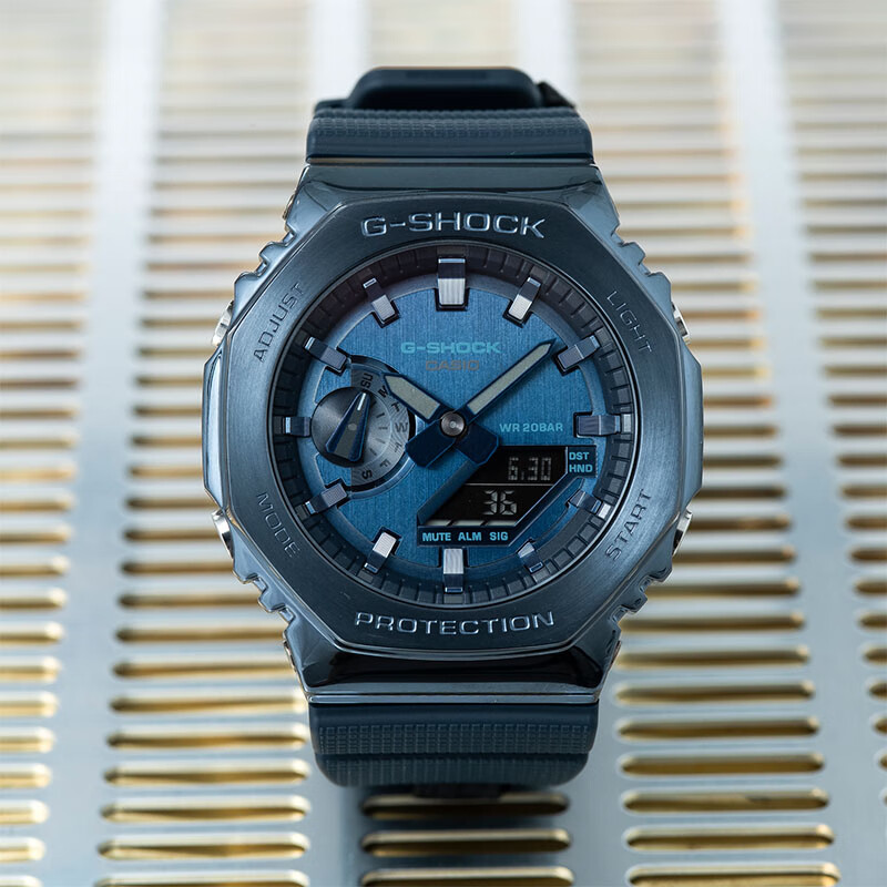 卡西欧(casio)手表男g-shock钢铁之心gm110小钢炮金属时 gm-110-1a