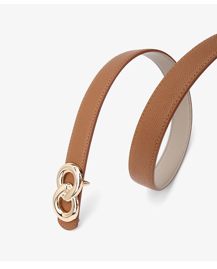HONGU Women's Belt, Cowhide Waistband, Slim Waist Belt, Trendy Leather Strap, Birthday Gift for Girlfriend 7