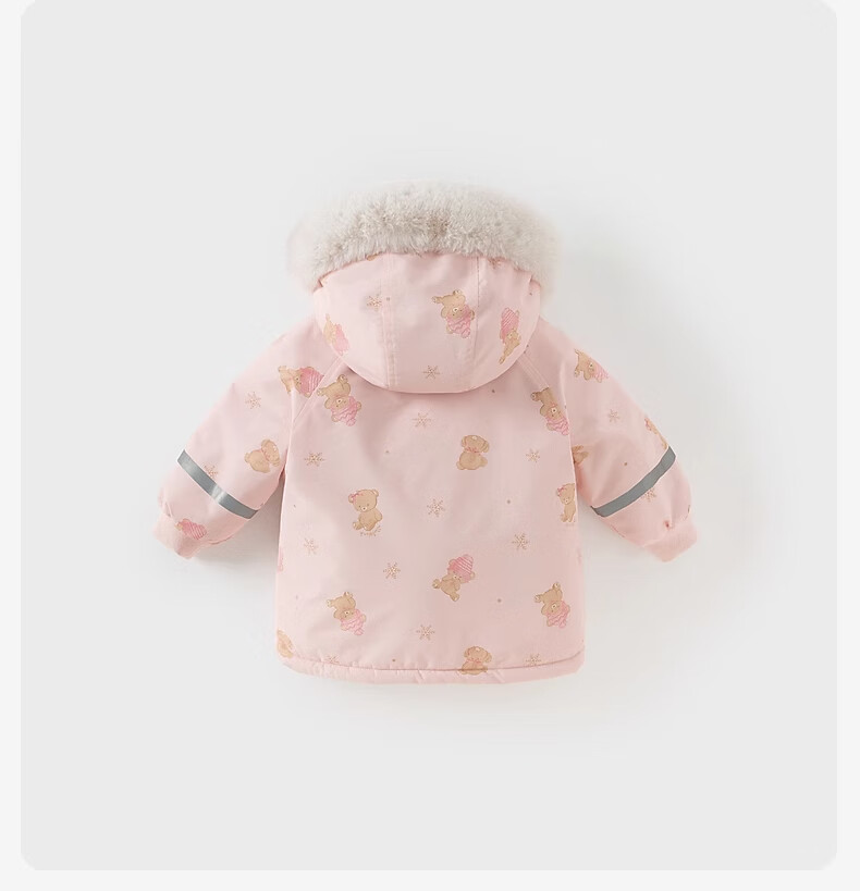 DAVE & BELLA Girls' Waterproof Thickened Cotton Padded Winter Jacket Kids Warm Coat Baby Cotton Coat 9