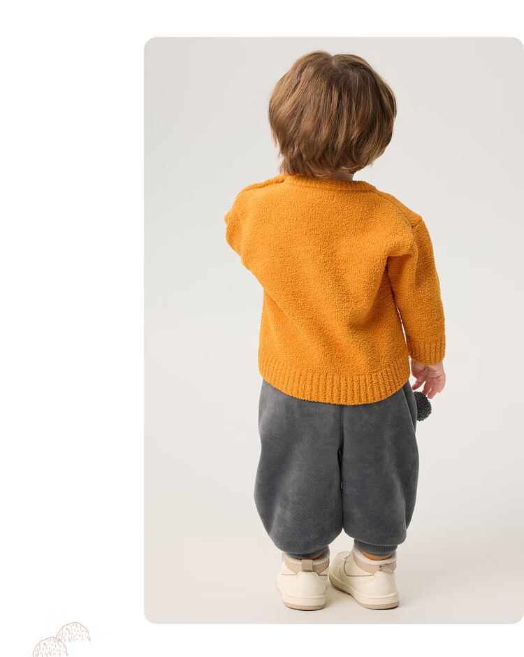 BALABALA Children's Clothing, Baby Sweater, Infant Knitwear, Boys' And Girls' Winter Wear, Round Neck Sweater, Fashionable Top, Knitted Sweater, Cute 10